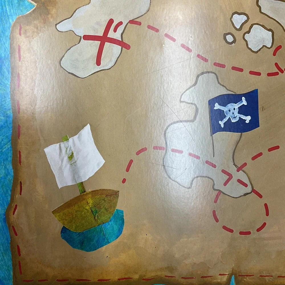 Lane Dee‎ Signs Kids Room by Stupell Pirate's Treasure Map Rectangle Wall Plaque